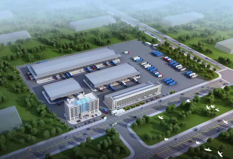 捷順達(dá)物流園項(xiàng)目建設(shè)整體工程，已完成一半